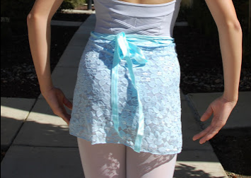 Sky blue & sequin lace wrap skirt for both kids & adults