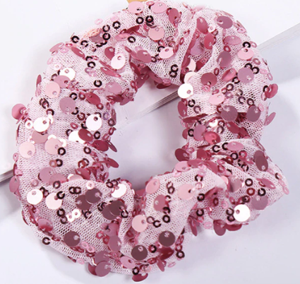 Scrunchies with sequins (handmade)