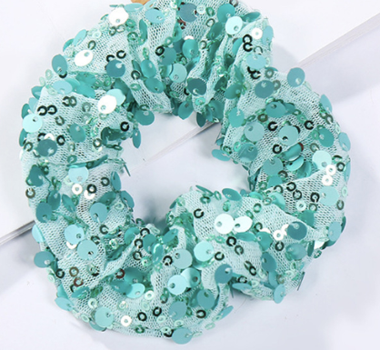 Scrunchies with sequins (handmade)