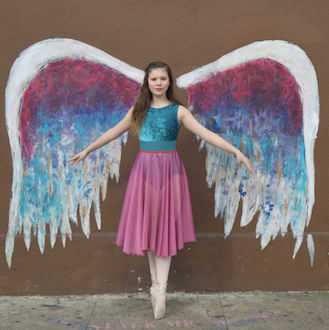 【 Iridescent  Chiffon】Rehearsal long flowy skirt