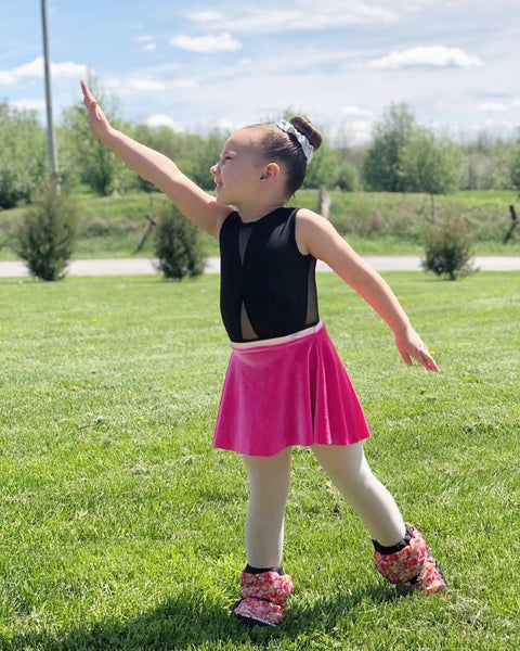 【Hot Pink】Velvet pull-on skirt