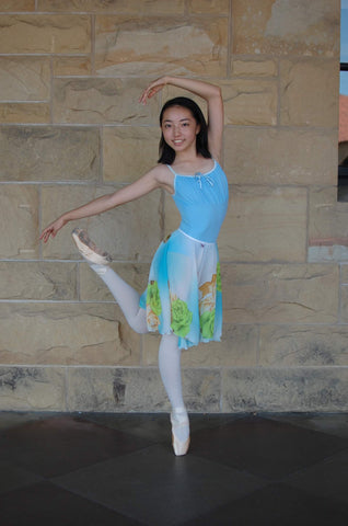 【Orange & Lime color Roses】Rehearsal long flowy skirt