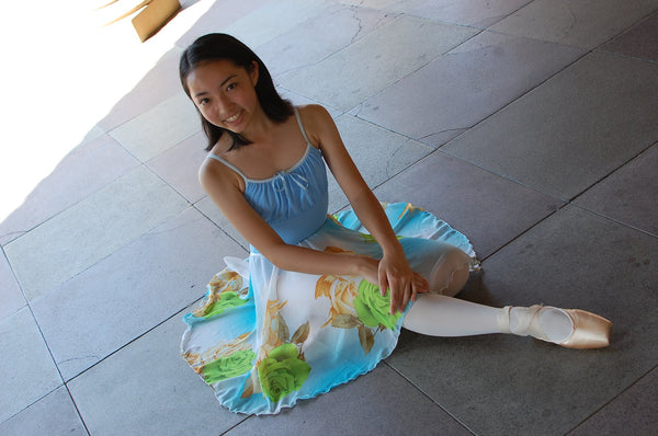 【Orange & Lime color Roses】Rehearsal long flowy skirt