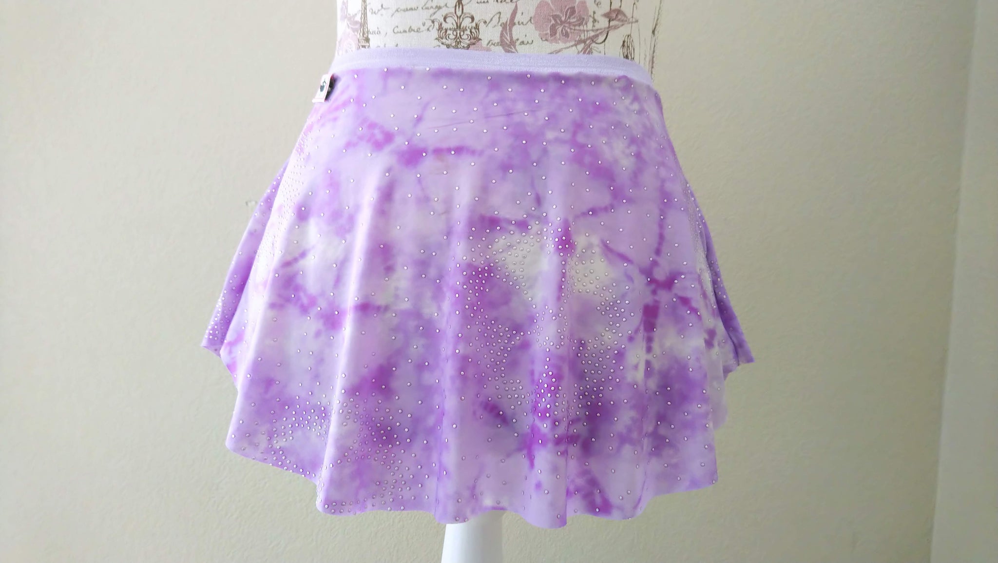 【Lavender tie-dye marble】Pull-on skirt