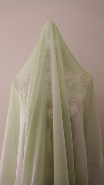 【 Iridescent  moss green & light green Chiffon】Rehearsal long flowy skirt