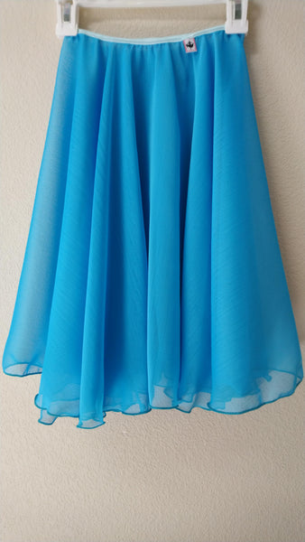 【 Iridescent sky blue Chiffon】Rehearsal long flowy skirt