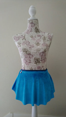 【Ocean Blue】Velvet pull-on skirt