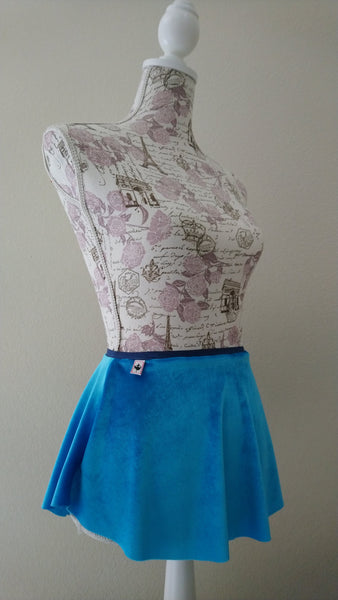 【Ocean Blue】Velvet pull-on skirt