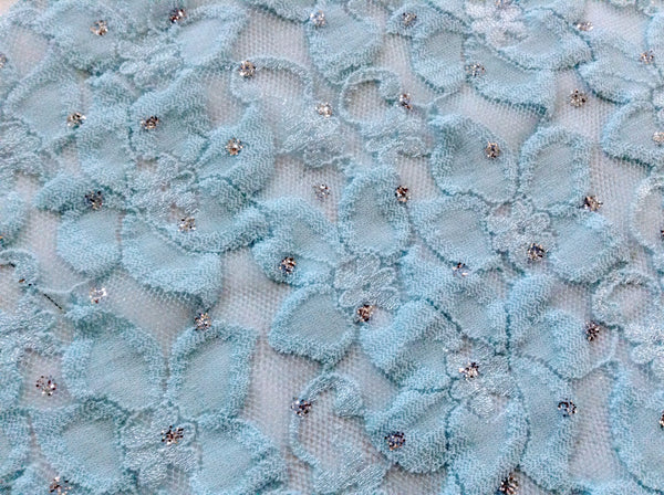 Sky blue & sequin lace wrap skirt for both kids & adults