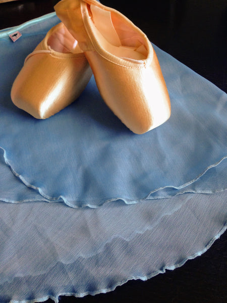 Light Blue Silky Chiffon wrap skirt