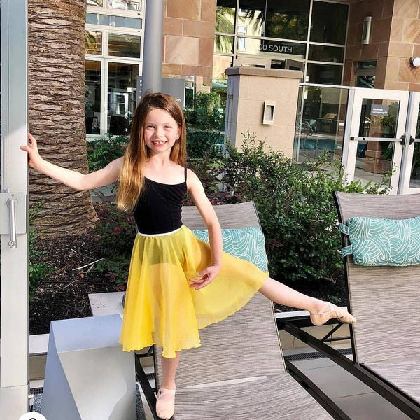 【Iridescent yellow Chiffon】Rehearsal long flowy skirt