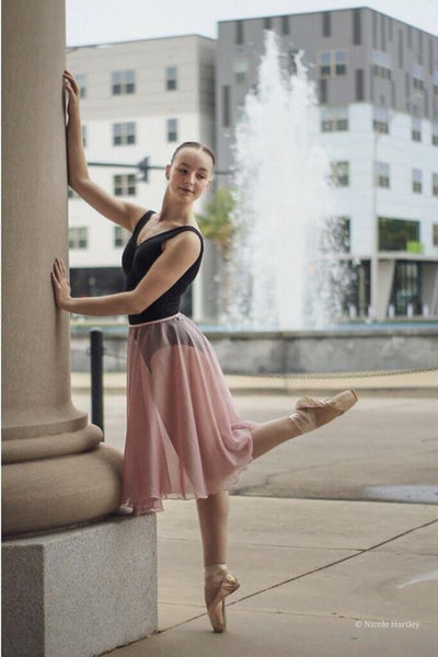 Pink Iridescent  Chiffon Rehearsal long flowy skirt ③