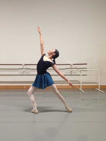 Teal flowy pull-on skirt