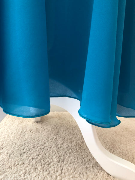 【Teal Georgette】Rehearsal long flowy skirt