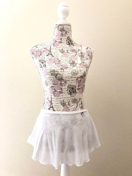 【White】Velvet pull-on skirt