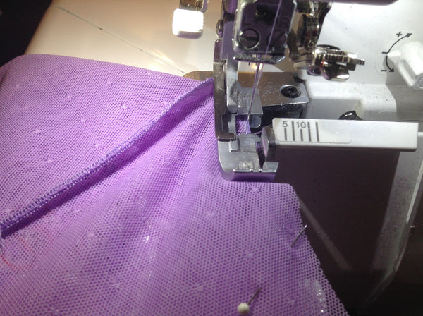 Lavender Sheer Dot Pull up skirt