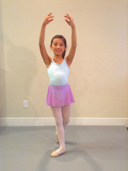 Lavender Sheer Dot Pull up skirt